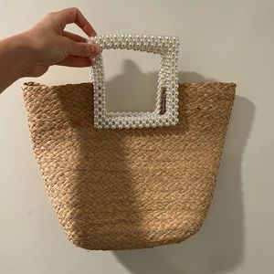 Bridal Purse with Pearl Handle